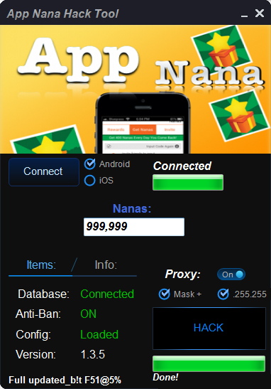 app nana hack tool